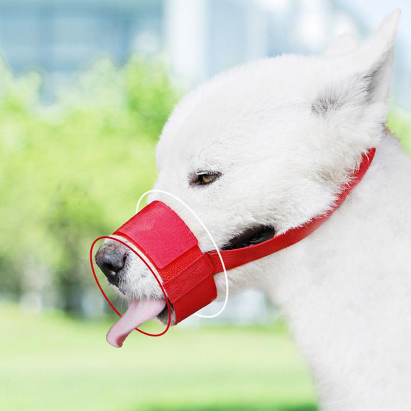 Намордник для собак с защитой от укусов и лая, регулирующие ремни, маска для маленьких собак, мягкий нейлоновый намордник для собак, дышащий, останавливающий лай, чехол для рта