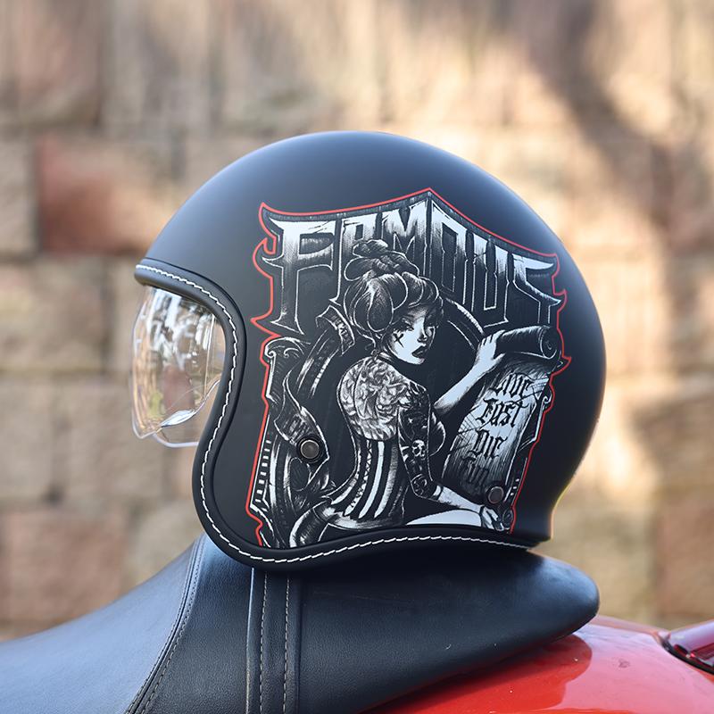 ORZ-507 Ретро шлем для мотоцикла Harley, мужской и женский полушлем, ретро круизный шлем 3/4, шлем для скутера