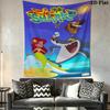 Zig&Sharko Wall Tapestry Aesthetic Wall Hanging Printed Fabric Blanket Decorative Tapestries for Bedroom Living Room Home Decor