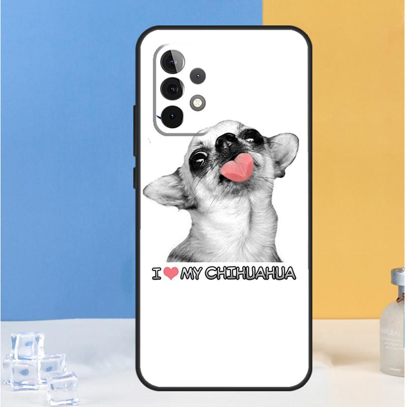 Чехол для Samsung Galaxy A05 A06 A13 A33 A53 A36 A26 A16 A54 A34 A14 A32 A52 A55 A35 A15 A56 с собакой Чихуахуа