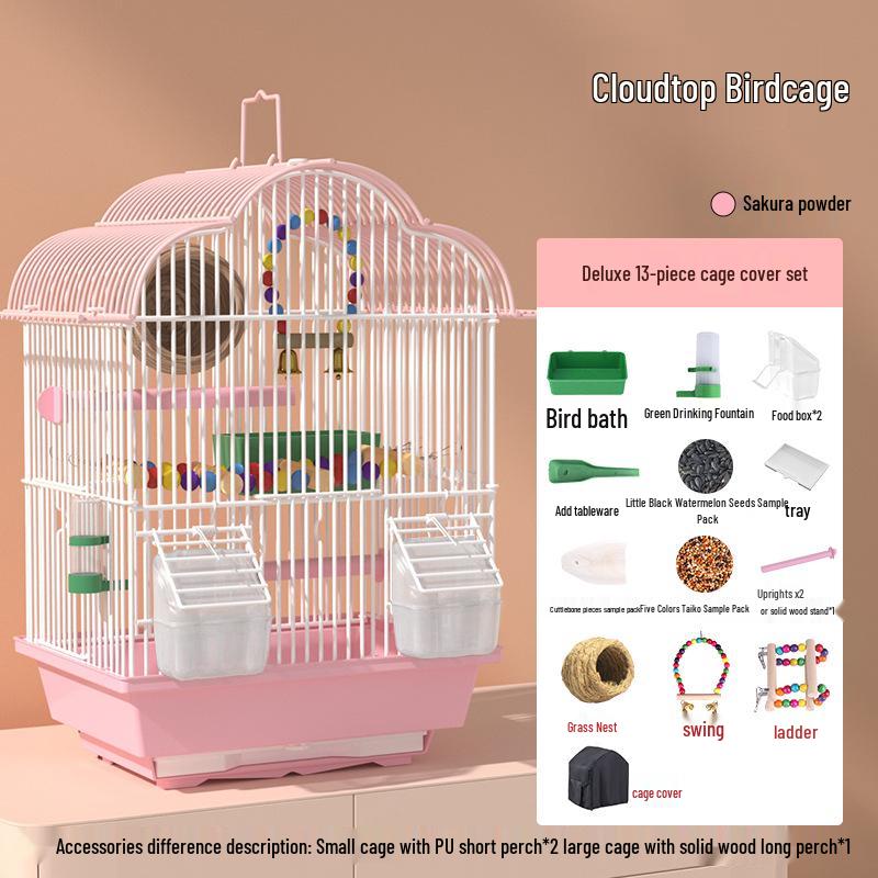 Новая Экологическая Птичья Вилла: Маленькая клетка для попугаев, например, для кореллы, ожерелового попугайчика, волнистого попугайчика, жемчужного