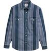 Levis Striped Loose Western Long Sleeve Shirt Men Shirts Blue A1919-0040