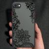 Кружевной цветочный узор Матовый Прозрачный Жесткий Чехол для телефона Мягкий Силиконовый Край Полная Защита Чехол для iPhone 16 17 Samsung A16 A53 Redmi 10C 12 Note13