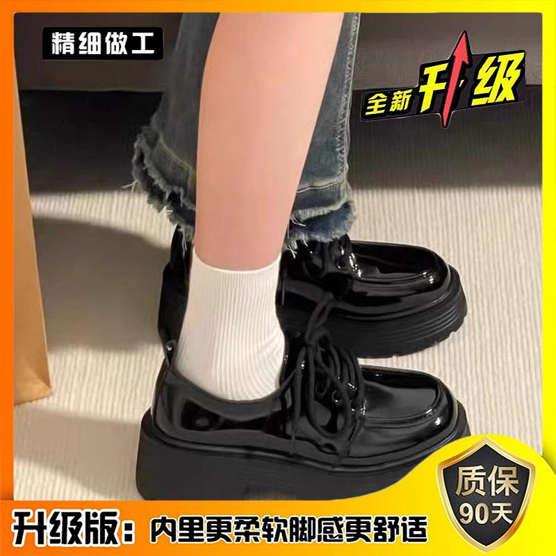 Универсальные туфли из толстой кожи, женские туфли в ретро-британском стиле, японские однобортные туфли, женские модели