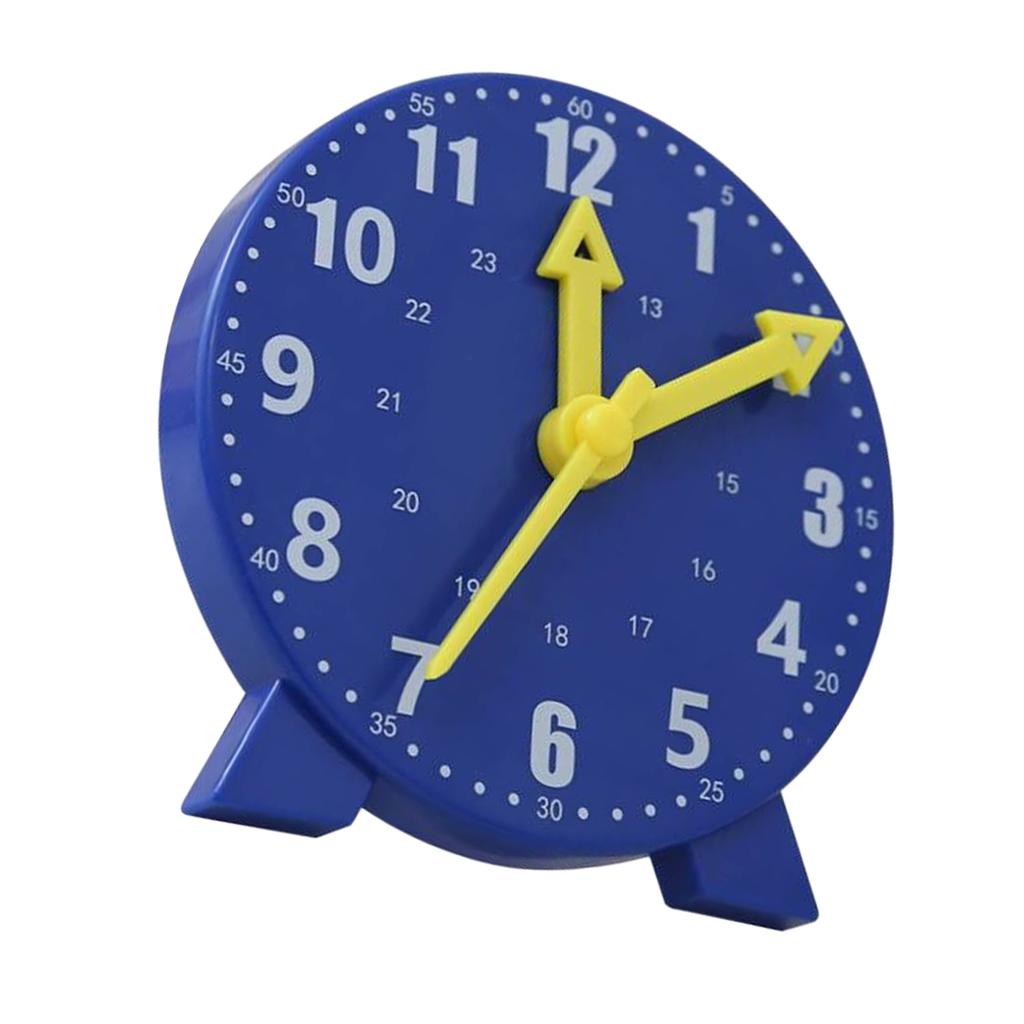 Clock Teaching Aid Learning Model Toy Elementary School Students Kids Cognitive Time Tool Blue