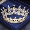Винтажная фиолетовая хрустальная круглая свадебная диадема королевская королевская королевская корона тиары невесты головной убор выпускные короны украшения для волос