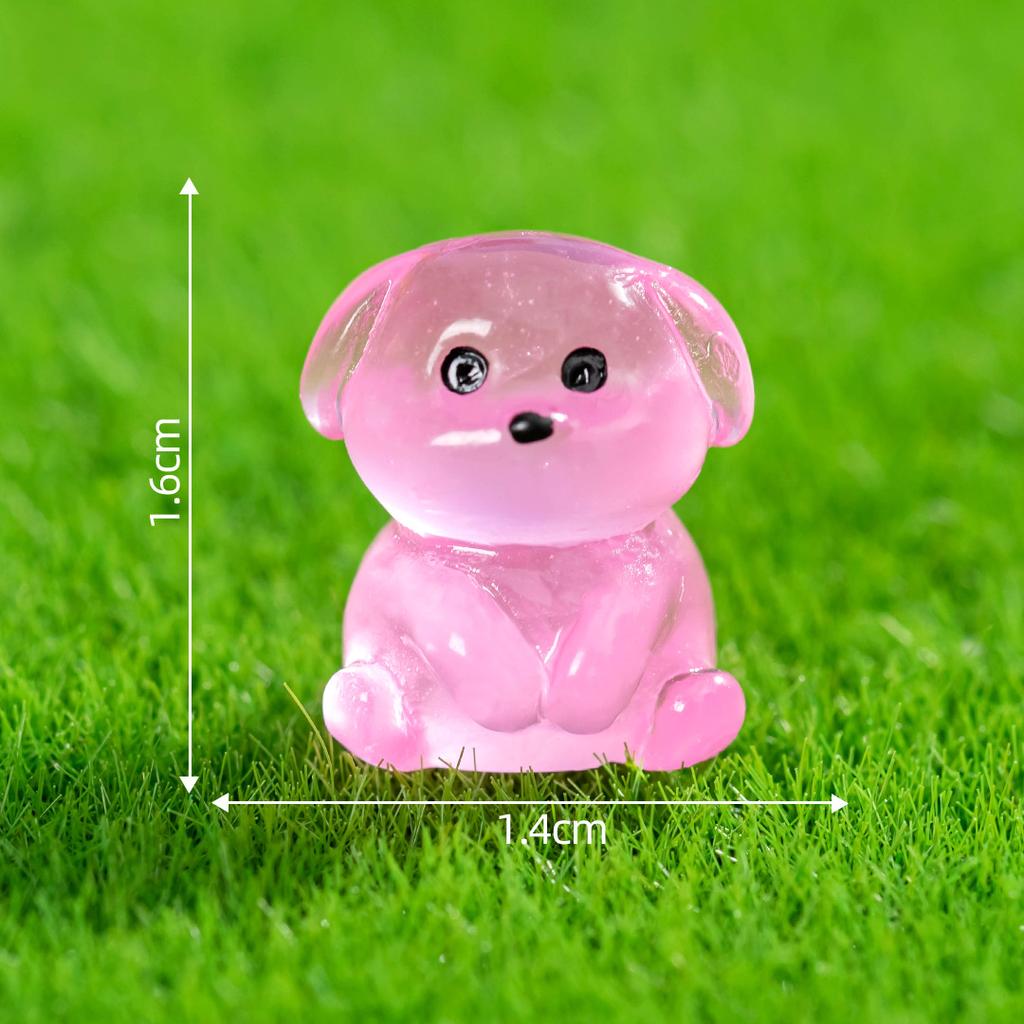 Micro-landscape Cute Glow-in-the-dark Dog Duckling Animal Decoration Diy Phone Case Refrigerator Sticker Accessories Desktop Decoration