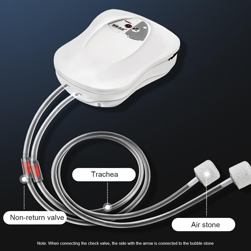 Рыболовный кислородный насос Бесшумный USB Бесшумный аэратор Мощный работающий от батареи Портативный воздушный насос Время работы от батареи 40 часов для аквариума