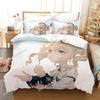 Anime Genshin Impact Arlecchino 3D Bedding Set Duvet Cover Pillowcases Single Twin Full Queen King Size Home Decor  Boys Gift