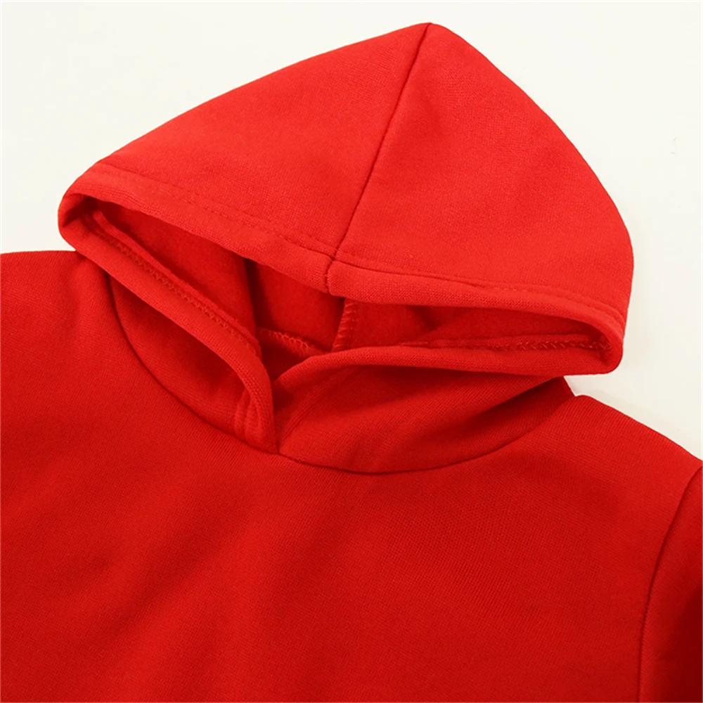 Unicorn Pony Hoodie Kids 3-12 Years Boys Girls Red Casual Tops+Pants Sets Children Long Sleeves Autumn Fashion Clothes