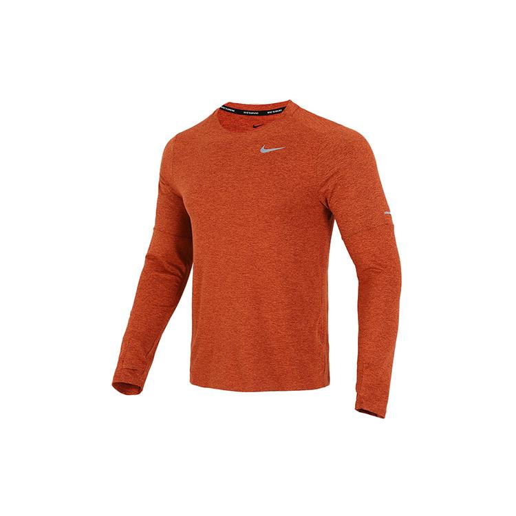 Nike T Shirts Men's Orange Red Crew Neck Moderate Straight Fit DD4755-670