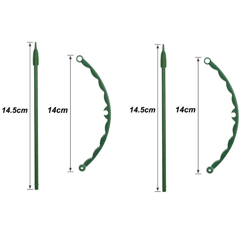 2-12PCS Plant Support Pile Garden Semicircle Flower Stand Cage Plant Grow Fixing Rod Vine Climbing Bracket Stake Holder Bonsai Tool
