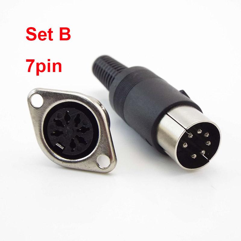 Адаптер аудио DIN 3/4/5/6/7/8 Pin DIN Male Female Plug с пластиковой ручкой Female Socket Корпусной разъем для крепления на панель