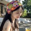 Flower Triangle Turban Floral Women Hair Scarf Sweet Crochet Bandana  Travel