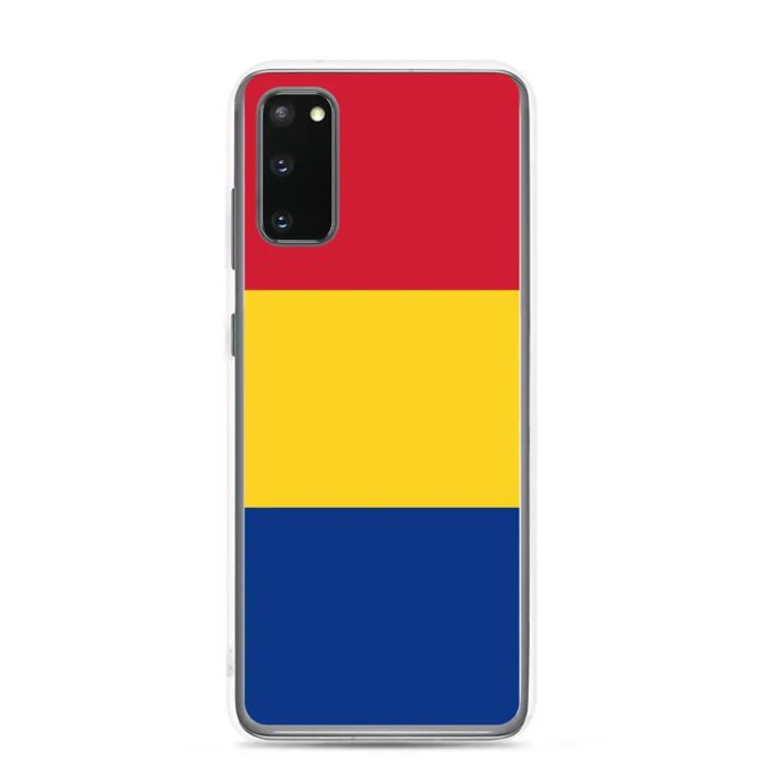 Coque Téléphone - Samsung - Galaxy S20 Plus - Drapeau Roumanie - Souple - Multicolore