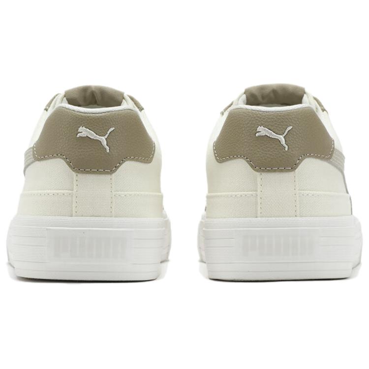 Puma Court Classic Vulc Fs Comfortable Versatile Low-Top Skate Shoes Unisex Sneakers White Gray Brown 396353-30