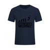 Casual Short Sleeve O Neck Letter Printed Cotton T Shirt Men White Black