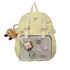 Large Capacity Backpack for Teenage Girls Solid Color Student Schoolbag