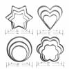Set of 12 Stainless Steel Cookie Cutters, Round, Heart, Star, Flower, Biscuit Cutters, Large, Medium, and Small, Baking Tools for Handmade DIY Baking,