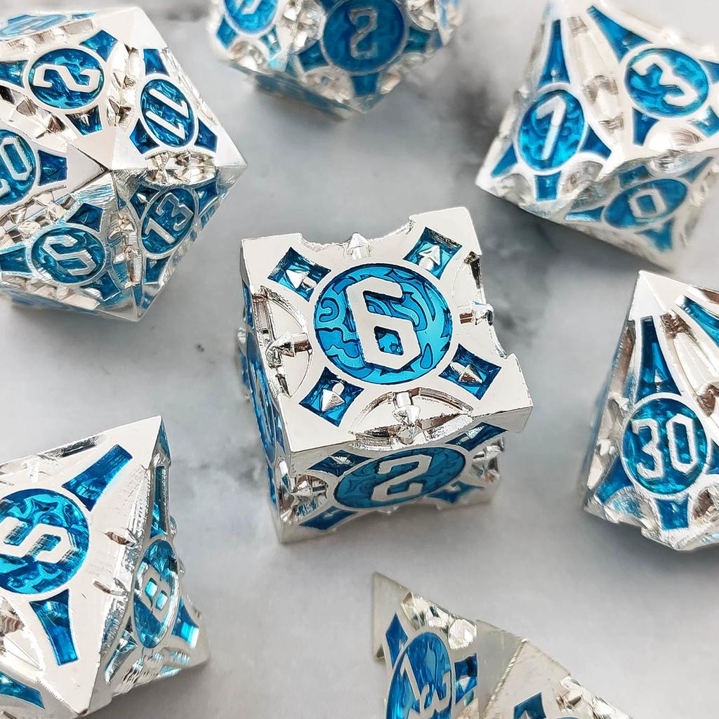 Metal coc running dice dnd dragons and dungeons multi-faceted rpg dice cthulhu d20 настольная игра