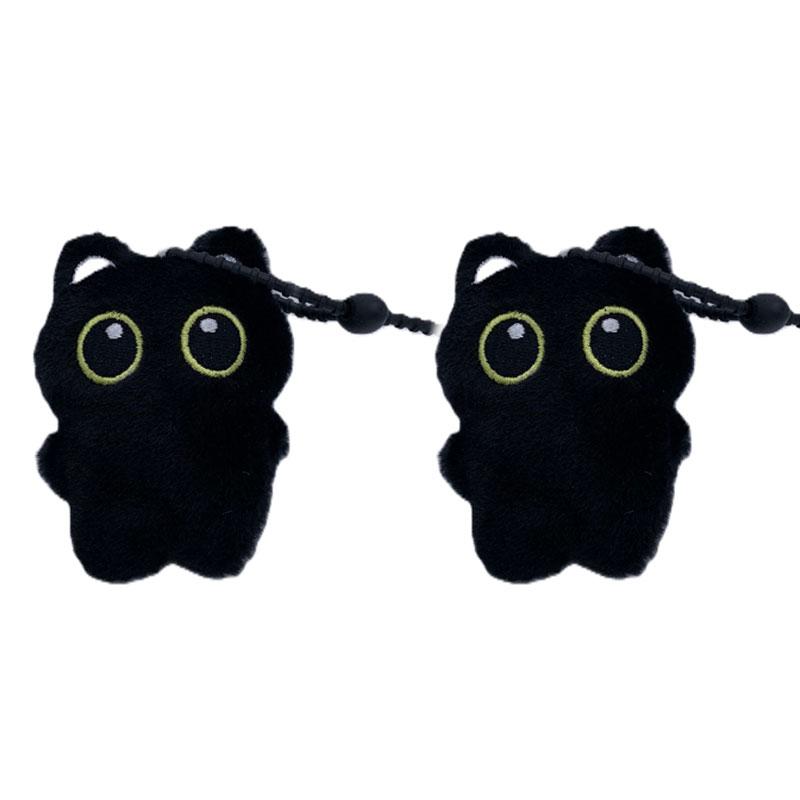 1-3pcs Black Cat Plush Toy lovely Pendant kawaii Small Plushie Keychain for School Bag Decoration Mini Cute Things Brithday Gift