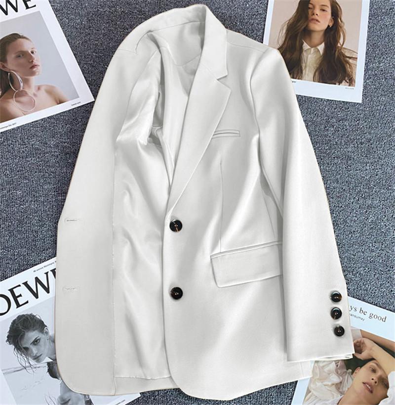 Женский пиджак в корейском стиле, свободного кроя, черный - Приталенный, блейзер маленького размера для весны и осени 2025.