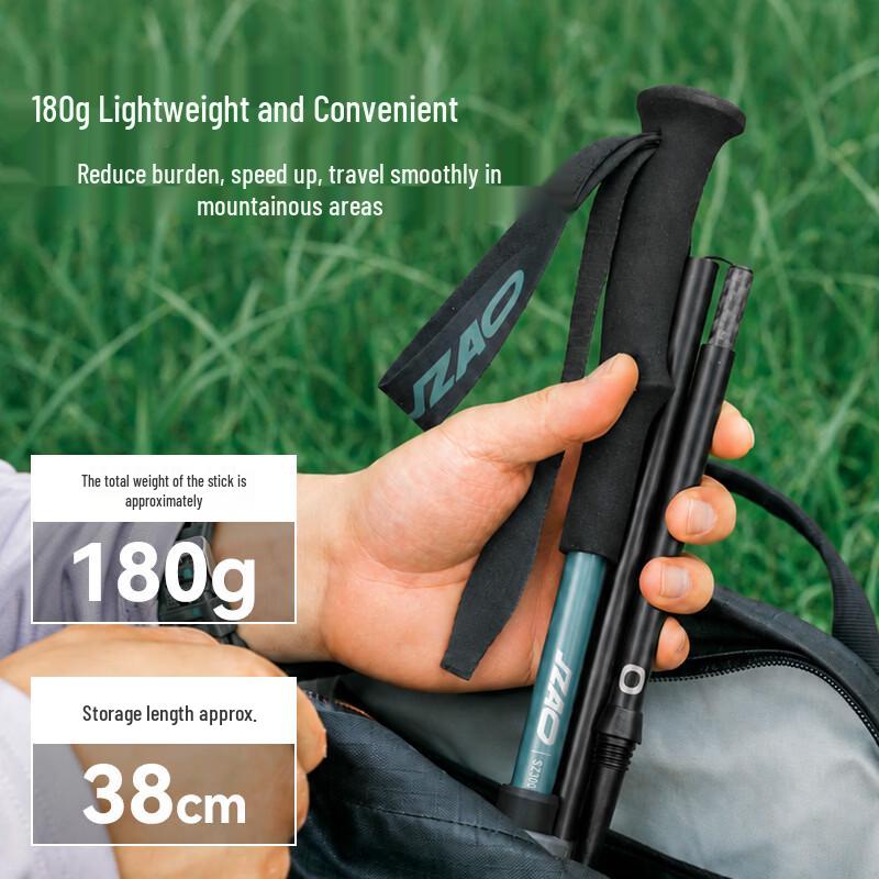 JD-made Zhiyuan Ultralight Carbon-Aluminum Folding Hiking Pole