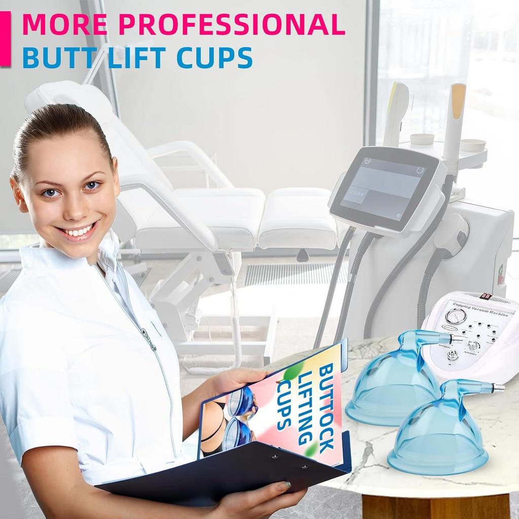 1 пара присосок для ягодиц с Y-образным шлангом для бразильской вакуумной подтяжки ягодиц и колумбийской вакуумной терапии ButtLift