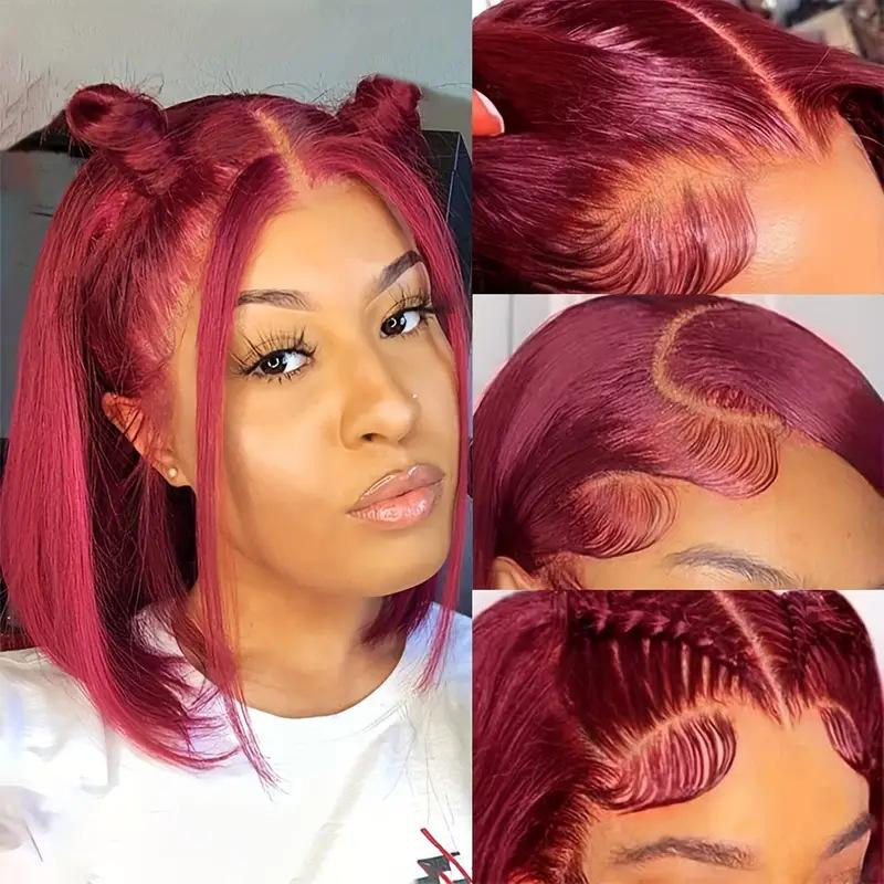 Short Bob Wig Front Lace Wig, Female Bobo Head Short, Stylish Natural Full Headgear