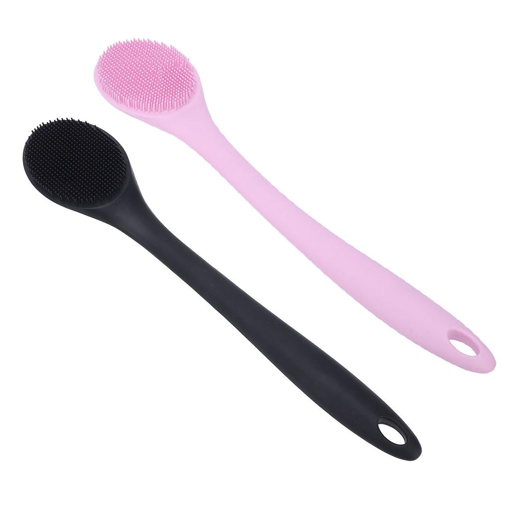 Силиконовая щетка для спины для душа с длинной ручкой, быстросохнущая, создает обильную пену, отшелушивающая щетка для душа