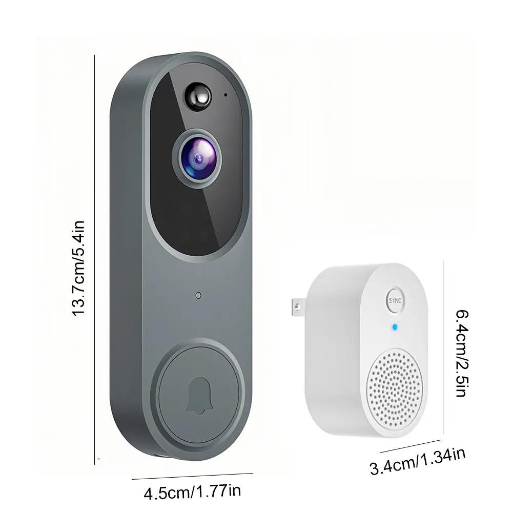 1080P Video Doorbell Camera 2-Way Audio Wireless Doorbell WIFI HD Camera Motion Detection for Home Security Outdoor Door Bell