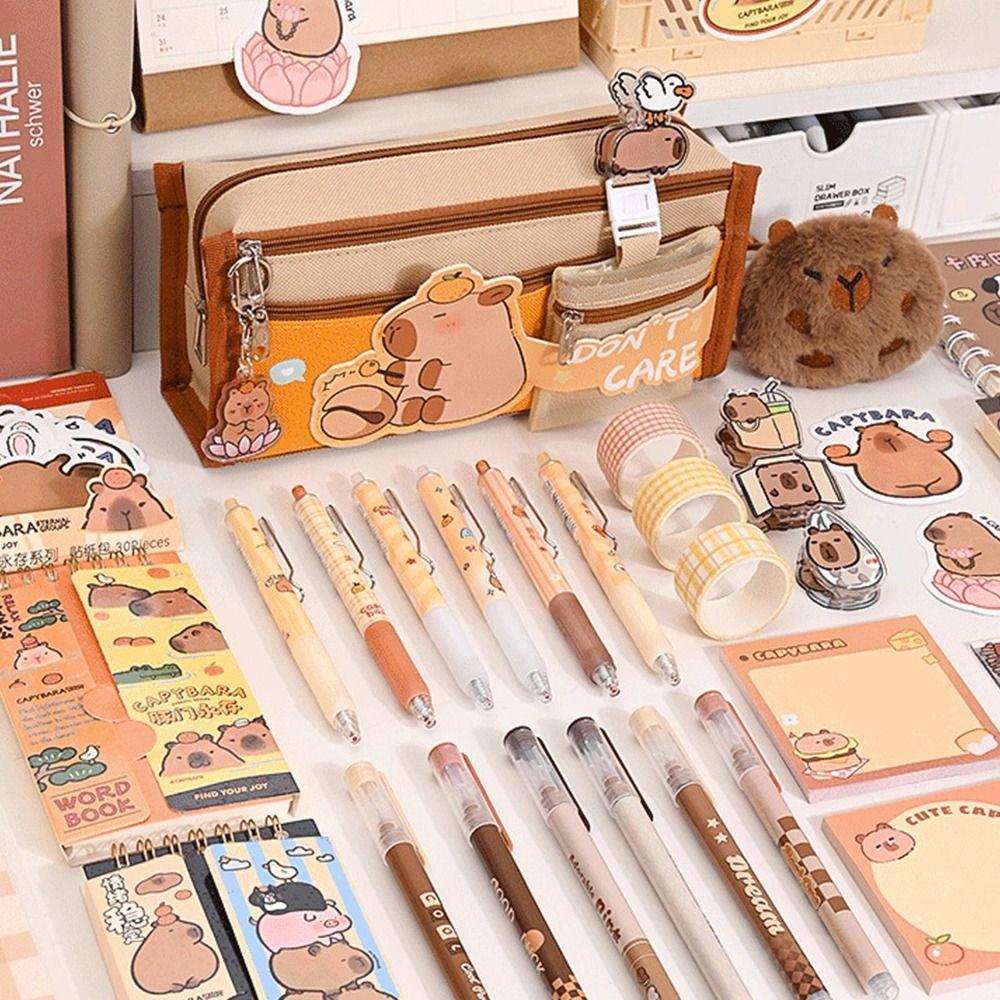 Большая вместительная пеналь-капибара, милый мешочек для хранения, пенал, сумка для канцелярских принадлежностей, для детей