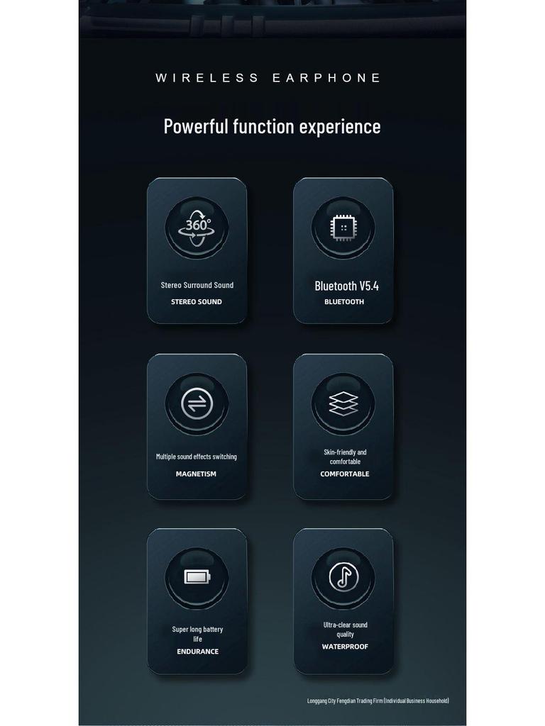 Deep Bass Bluetooth In-Ear Neckband Earphones: Long Battery, Noise Reduction, Waterproof for Sports & Gaming