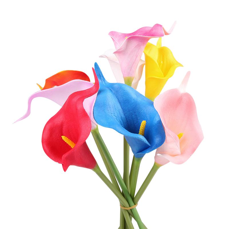 10шт искусственных калл букет искусственные цветы DIY домашний декор