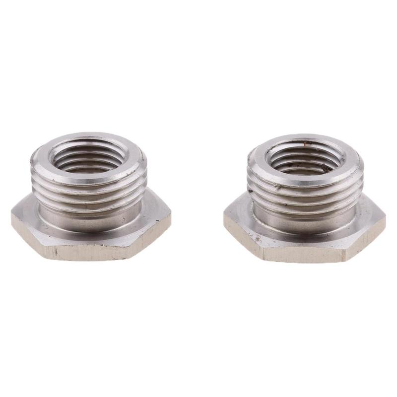 2x O2 Sensor Bung Fitting Adapter 18 to 12mm Exhaust Pipe for Harley