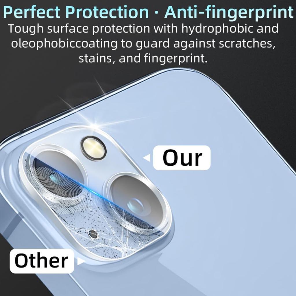 For iPhone 13/13 Mini One-Piece Phone Lens Film Clear Tempered Glass Lens Protector