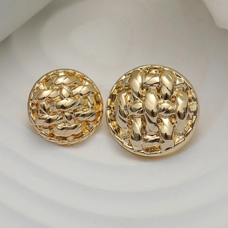 10pcs Pretty Plating Buttons Square Round Buttons Coat Windbreaker Sweater Accessories Various Styles DIY Sewing Supplies