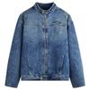 NVG·YOUNG Women's Loose Washed Denim Stand-Collar Jacket