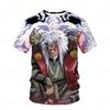 2025 New Naruto Kids' T-Shirt Kakashi Print Casual Harajuku Style Top for Boys & Girls
