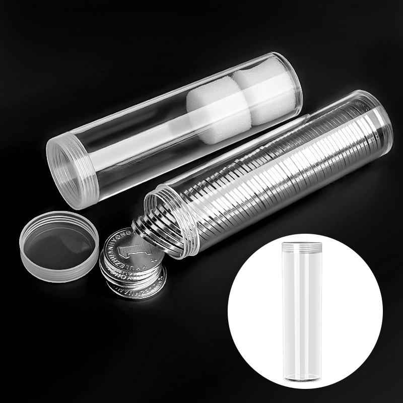 1 Pc Coin Storage Tube Penny Coin Capsules Tube Coin Organizer For Coin Collection Protection Tube Boxes Container