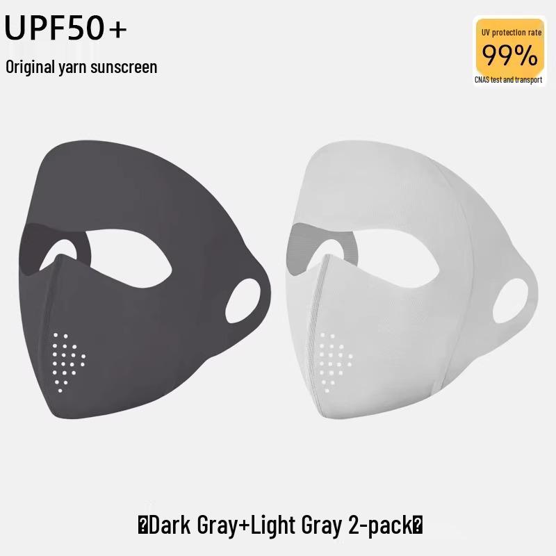 Женская защитная маска Facekini из ледяного шелка от УФ-излучения - легкая, дышащая, закрывает все лицо и уголки глаз.
