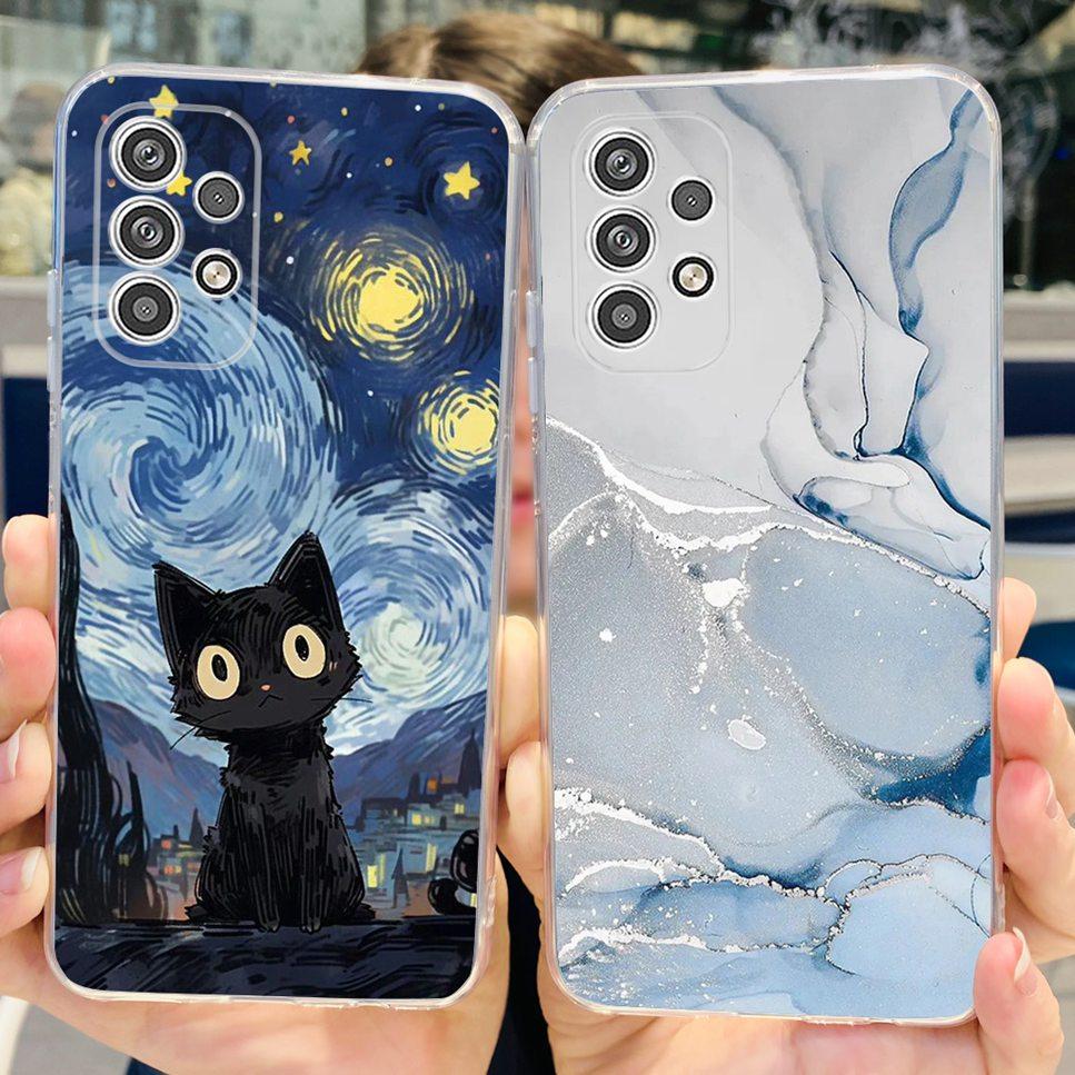 For Samsung Galaxy A23 5G A23 4G Case Cartoon Astronaut Cat Soft Silicone TPU Cover For Samsung A23 a23 6.6" Bumper Phone Case