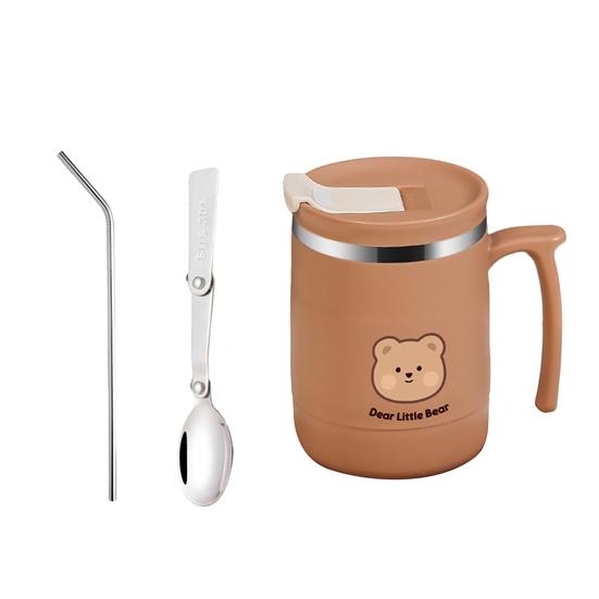 Чашка для воды Yousheng, 500 мл, большая емкость, хорошая герметичность, теплоизоляция, нержавеющая сталь, высокопигментированная изоляционная кофейная кружка, ежедневное использование