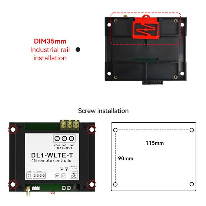 DL1-WLTE-TVC Smart 4G LTE Controller 30A Big Power Relay Switch For Motor ON/OFF Dial SMS WEB APP Control Power Failure Alarm