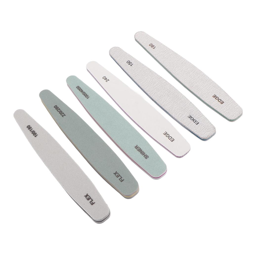 Nail File Professional Reusable Washable Curved Manicure Nail File Tool for Salon Pedicure