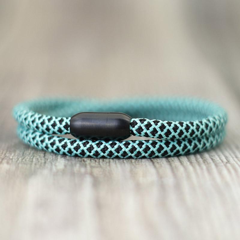 Простой стиль мужской браслет веревка невыцветающий мужской браслет из нержавеющей стали привлекательный магнитный браслет богемный тканевый браслет