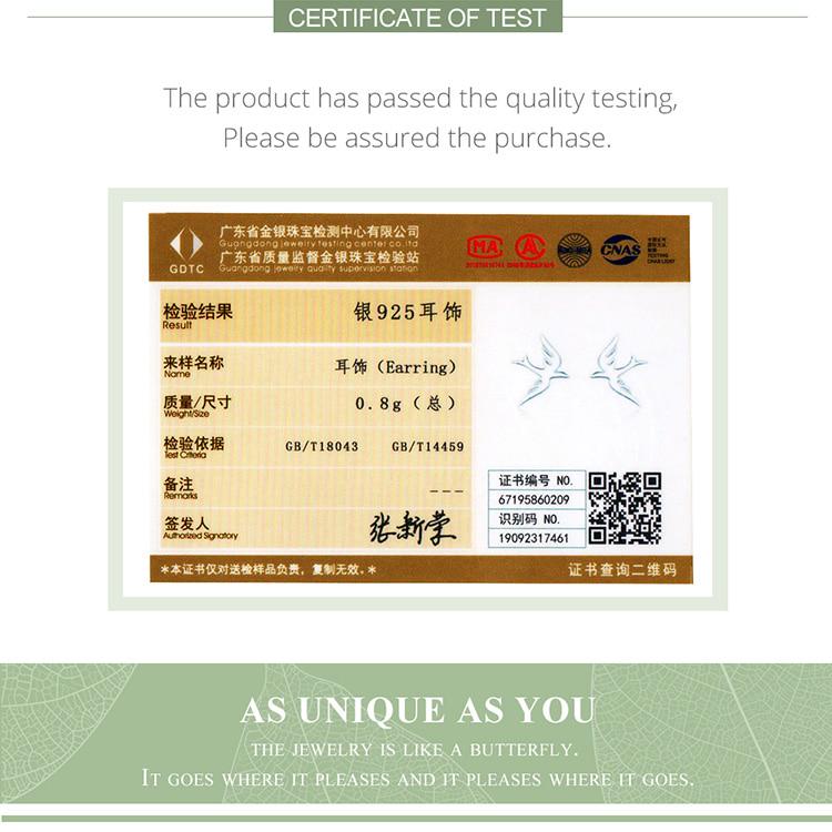 Женские сережки в виде ласточки