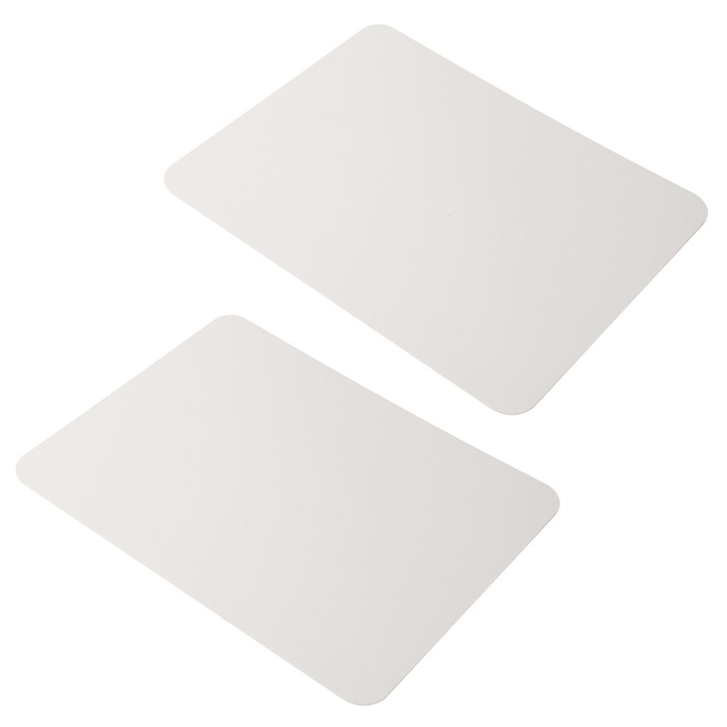 2 шт. Коврик для мыши двусторонний из ПВХ кожи водонепроницаемый настольный коврик для офиса дома протектор для мышей 27x21 см(сливочный