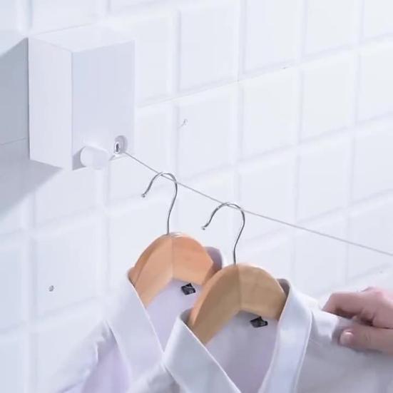 4.2M настенная выдвижная бельевая веревка регулируемая втягивающаяся прочная нержавеющая стальная проволока для сушки белья в помещении и на открытом воздухе