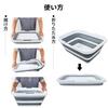 [.co.jp Exclusive] RULAYMAN Folding Bucket/Laundry Basket/Washing Tub, 15L, Space-Saving Design with Handle, Lightweight Material, Eco-Friendly, Multi
